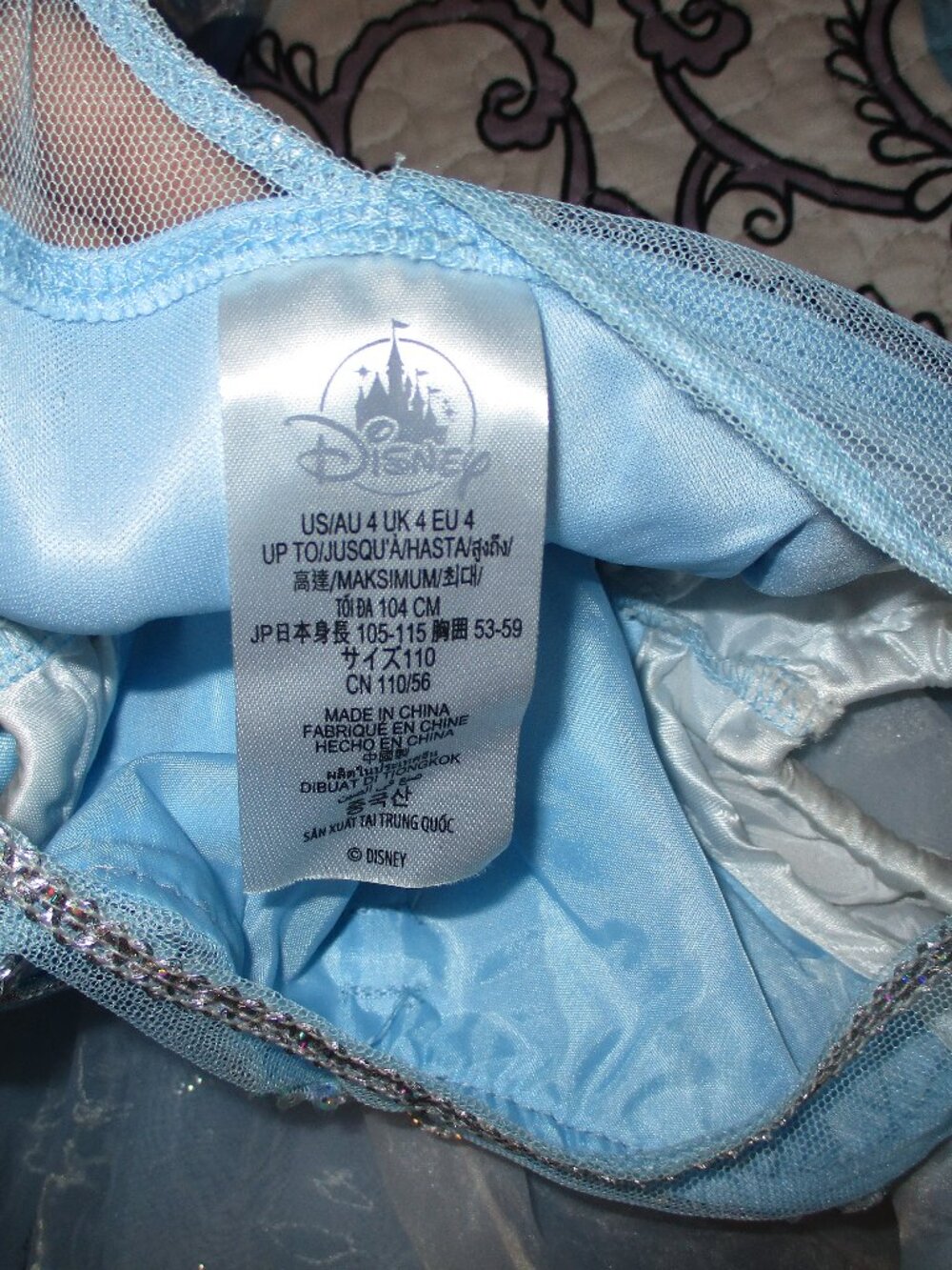 Disney store Cinderella Dress Costume sz 4 kids - Picture 5 of 5